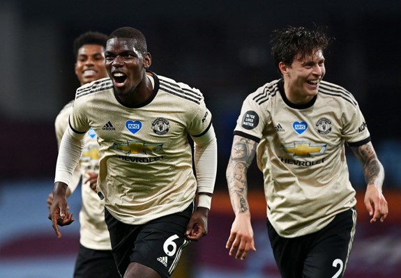 Manchester United hounds Aston Villa with 3-0 in Villa Park