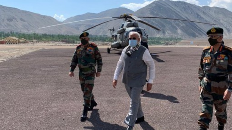 PM Modi lands in Ladakh, interacts with Army, Air Force personnel at forward post