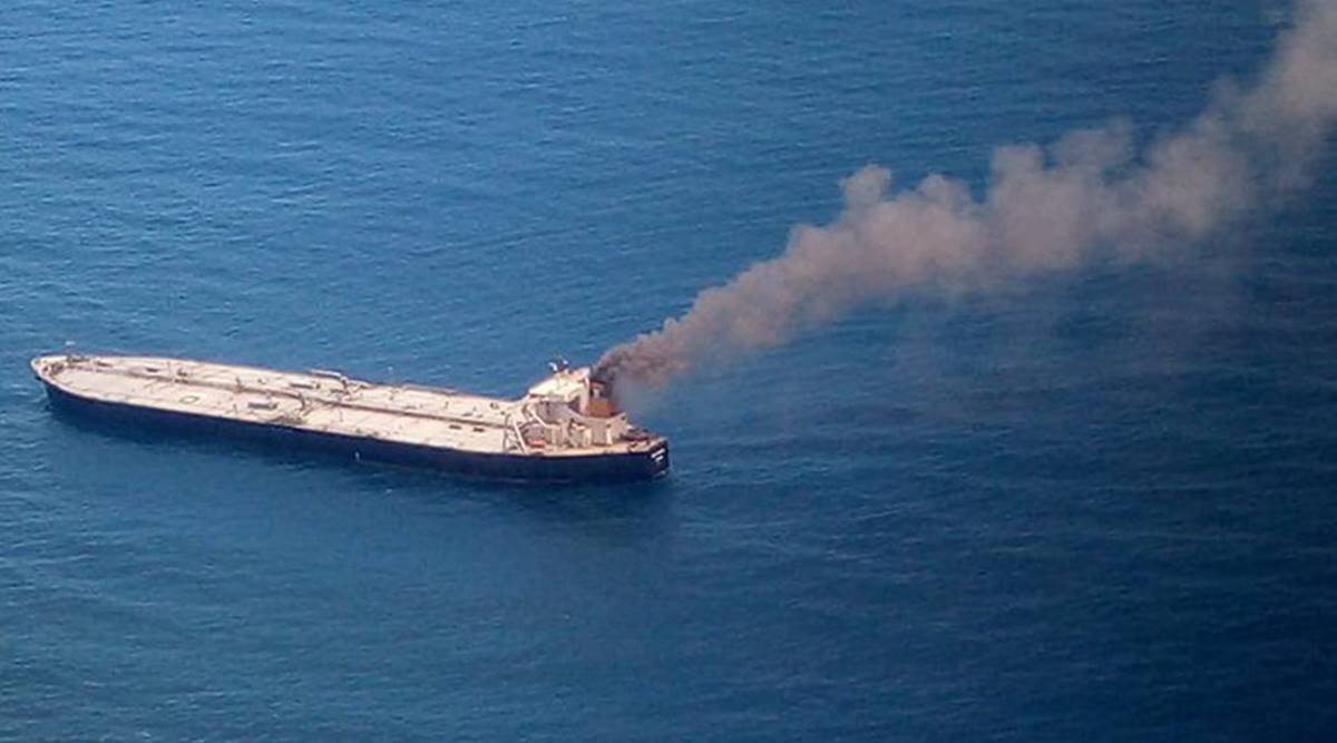 Indian Oil chartered tanker carrying 270,000 tonnes of oil catches fire off Sri Lanka