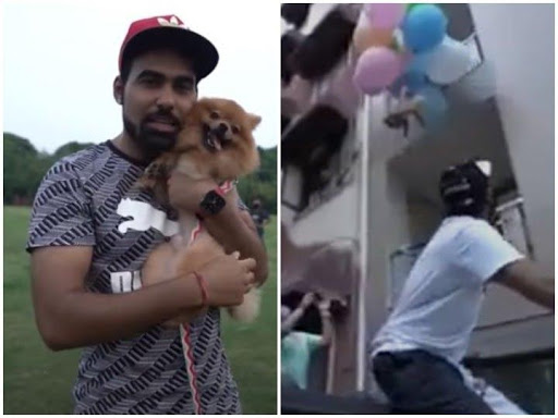 A YouTuber gets arrested after flying his pet dog on a video