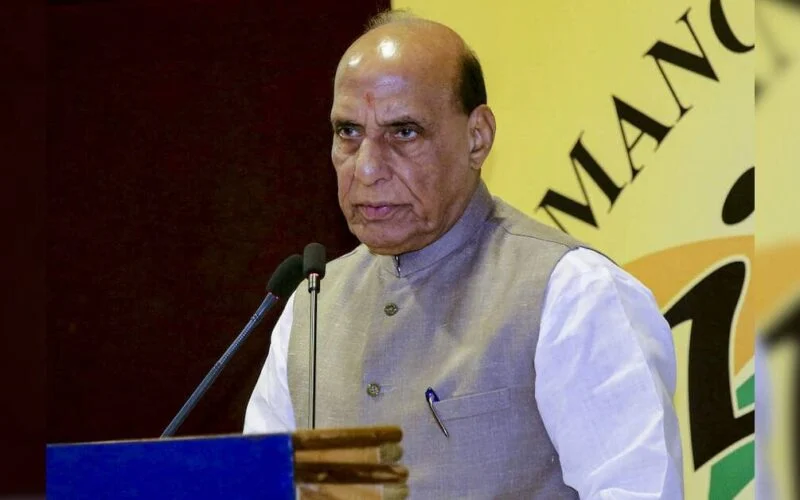 Defence Minister Rajnath Singh at the Army Commanders' Conference in New Delhi