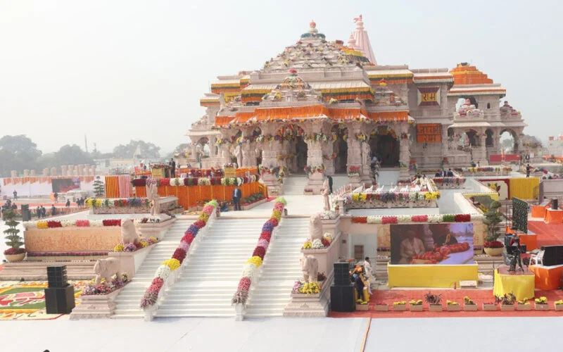The Ram temple complex in Ayodhya, Uttar Pradesh