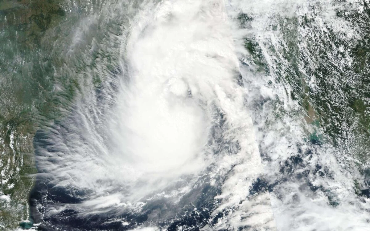Satellite image of a cyclone over the Bay of Bengal (file image)