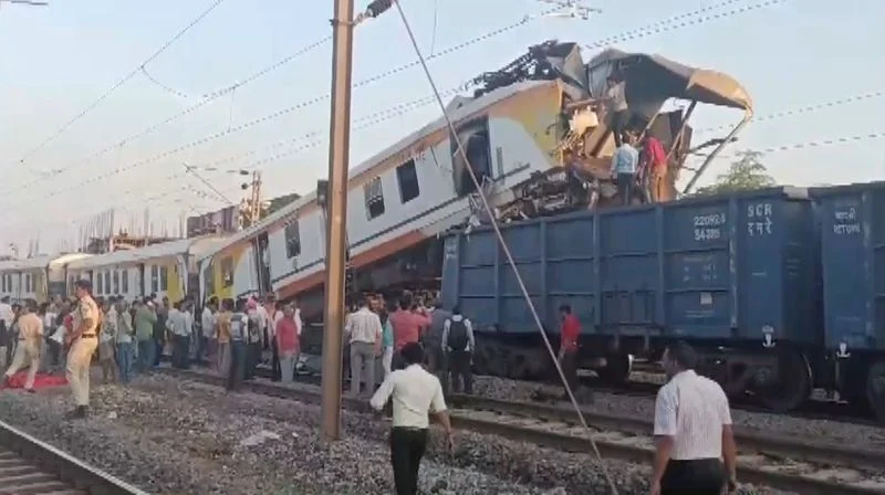 File photo linked to the November 2025 train collision near Bilaspur, Chhattisgarh