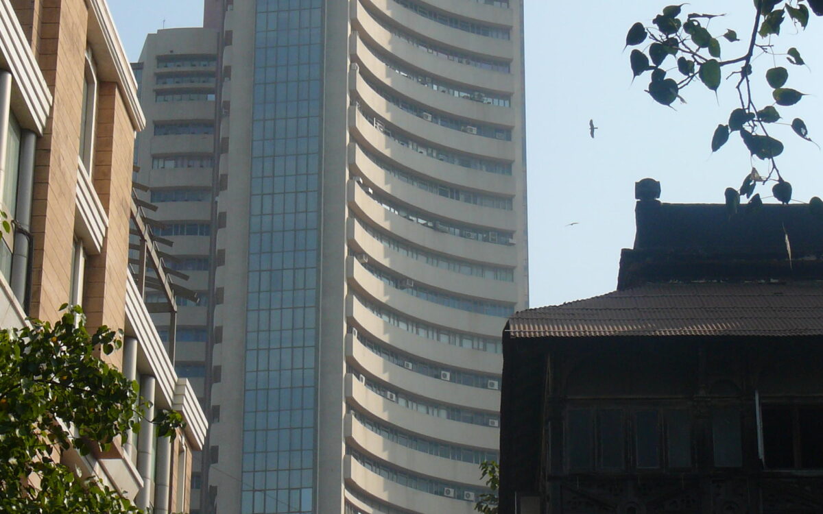The Bombay Stock Exchange building on Dalal Street in Mumbai