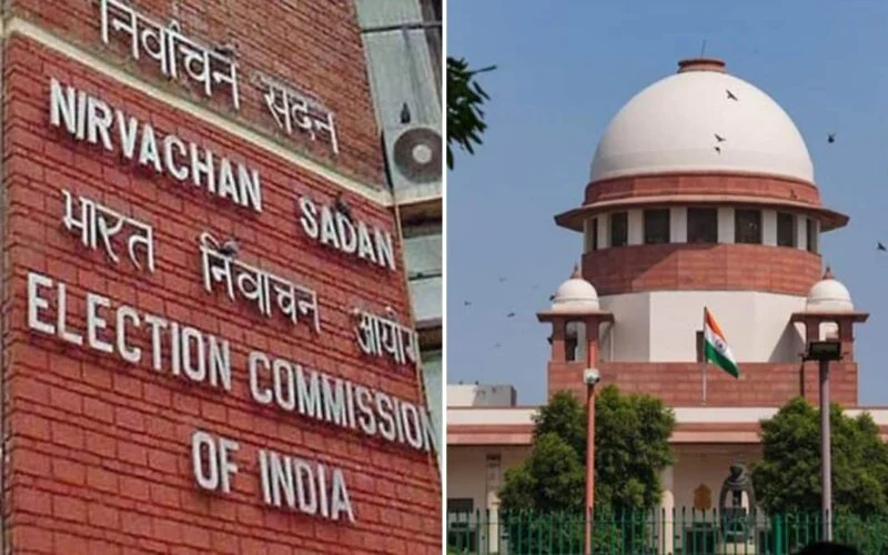 Representative images of the Election Commission of India and the Supreme Court of India
