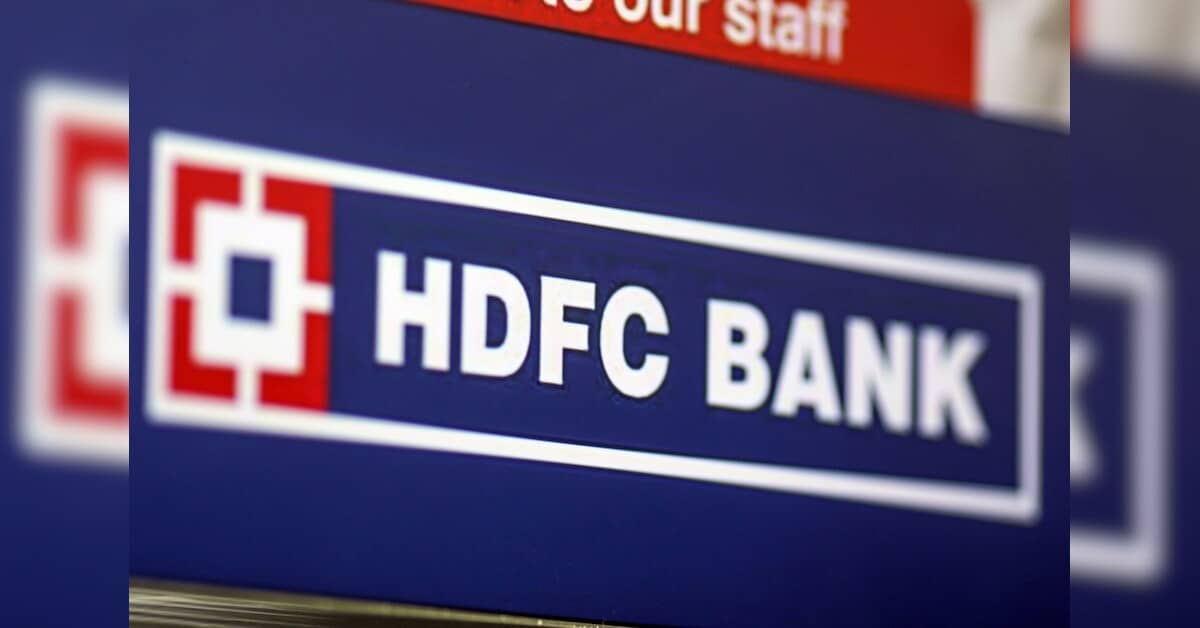 HDFC Bank signboard with the bank's logo