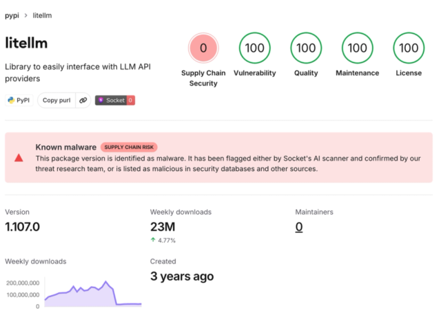 LiteLLM 1.107.0 Was Malware: Poisoned AI Package Stole Credentials