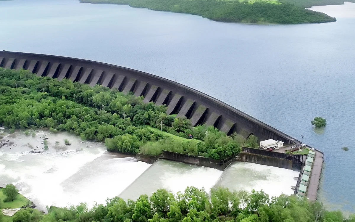 Mulshi dam and reservoir that feeds Tata Power's Bhira hydro system in Maharashtra