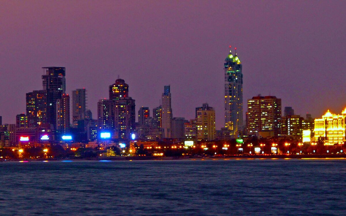 The Mumbai skyline at night