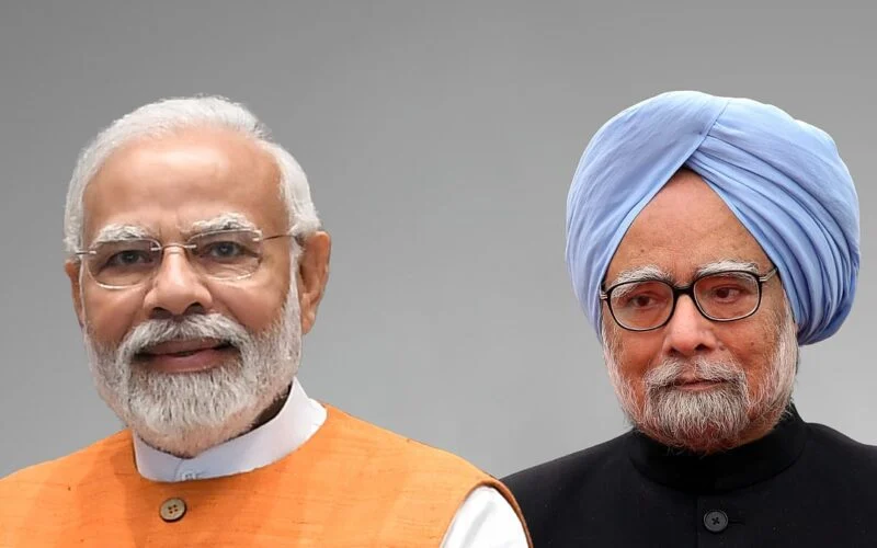 Prime Minister Narendra Modi and former Prime Minister Manmohan Singh