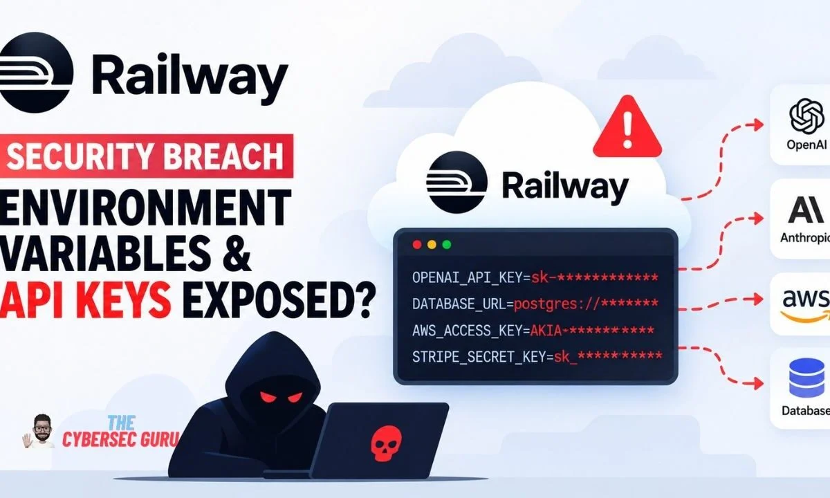 Graphic on the Railway cloud platform breach of customer environment variables