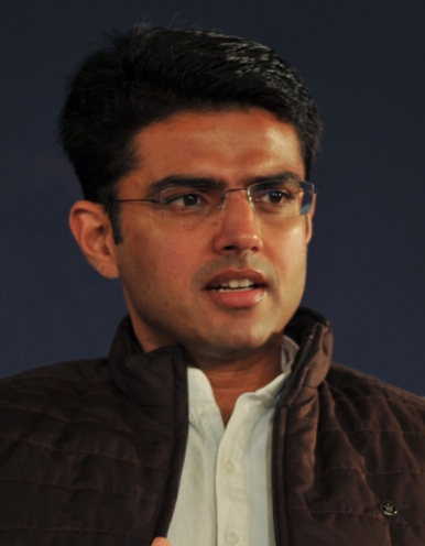 Congress leader Sachin Pilot speaking at an event