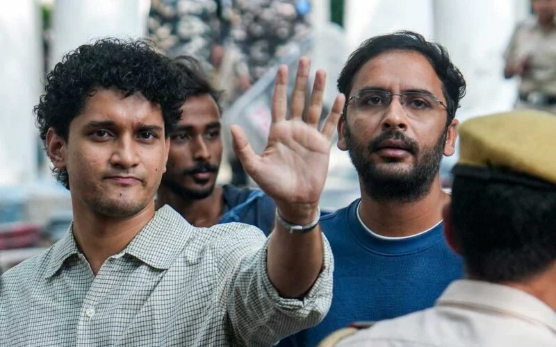 Cockroach Janta Party activists Saurav Das and Ashutosh Ranka