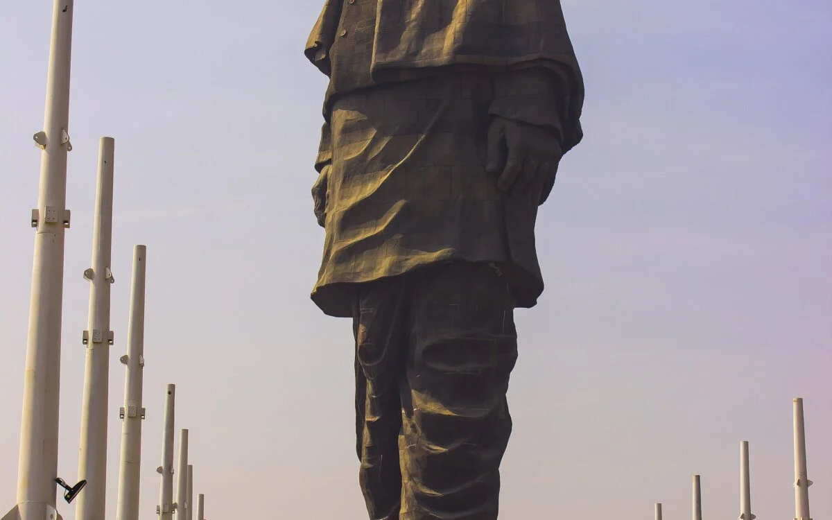 The Statue of Unity, the statue of Sardar Vallabhbhai Patel, at Ekta Nagar in Gujarat