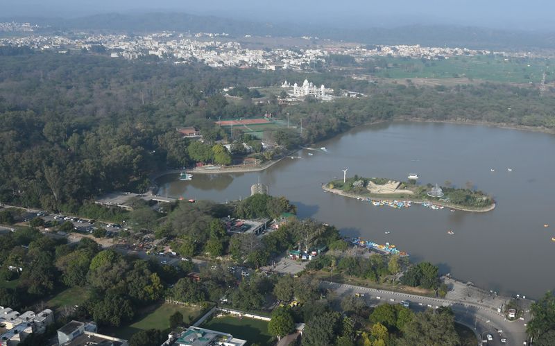 Sukhna Lake and its catchment area in Chandigarh