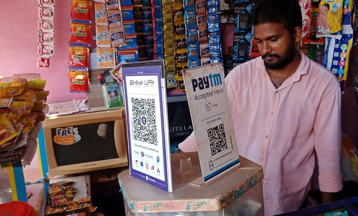 Representational photo of a UPI QR code payment in India