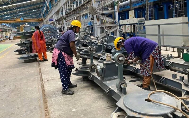 Women at work on a factory floor
